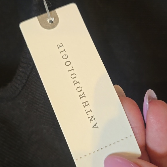 New Anthropologie Canape Black Mini-Ribbed Tank - Picture 6 of 9